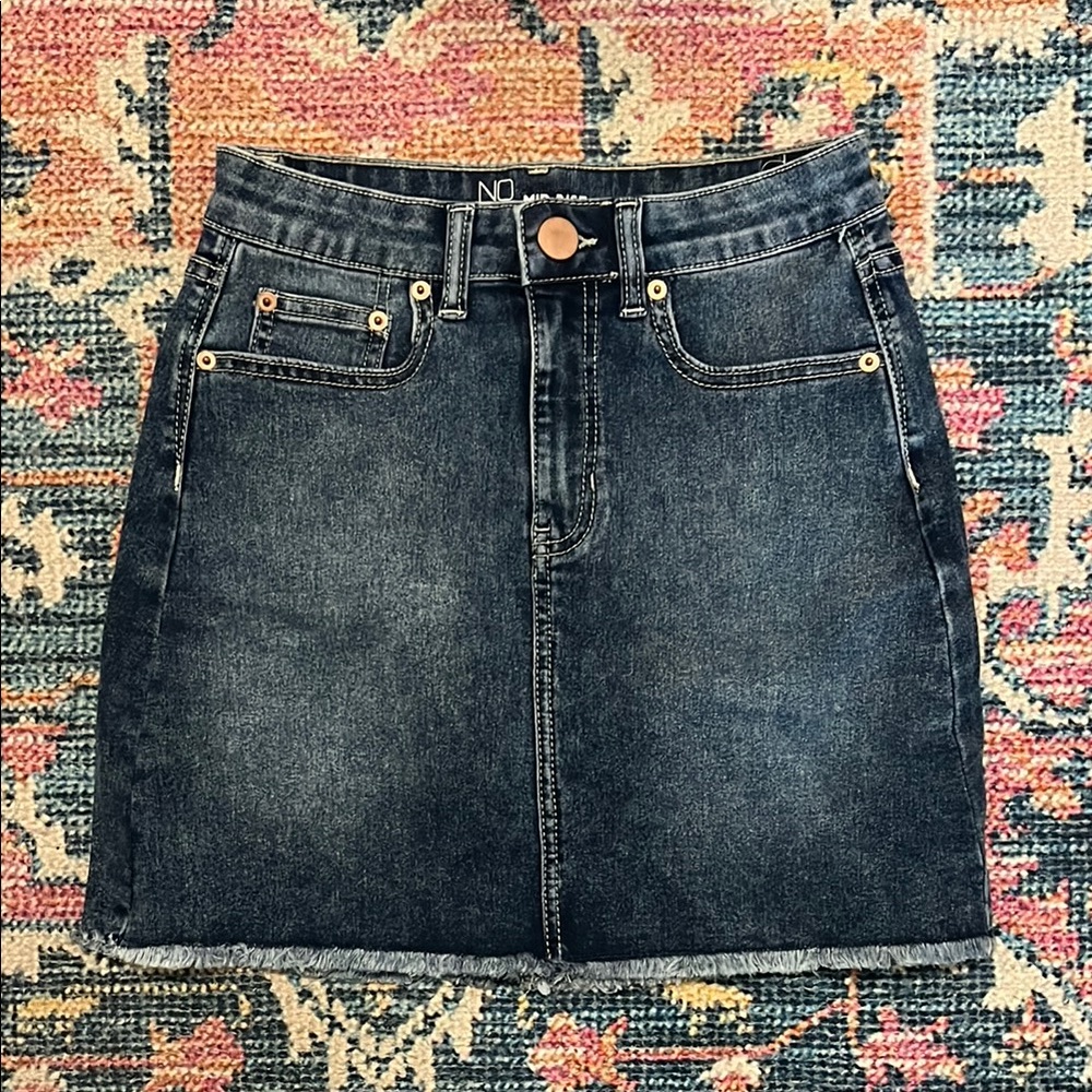 NOBO Blue Mini Pencil Skirt Casual